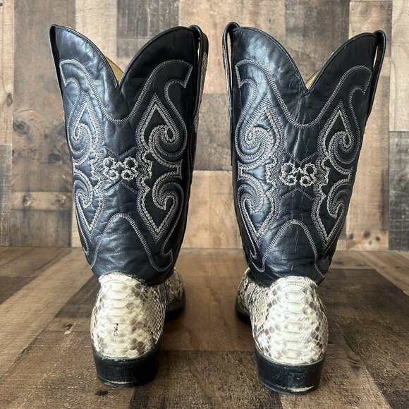 Corral Vintage Snakeskin Western Cowboy Boots Mens 8.5 D - Picture 9 of 12